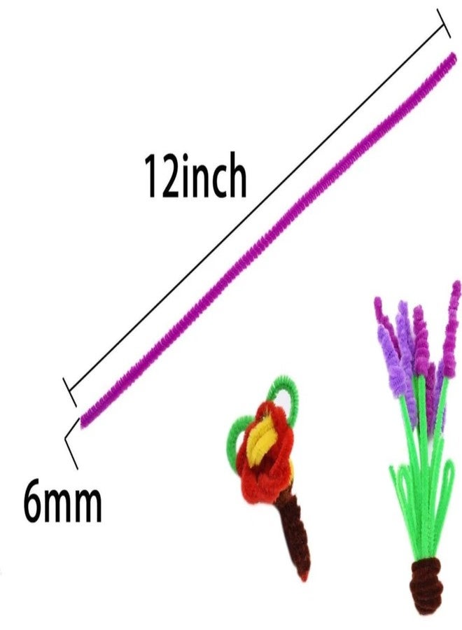 VRB Dec مجموعة VRB Dec من 100 قطعة من منظفات الأنابيب لتزيين الزهور - سيقان الشنيل لأعمال يدوية وديكورات ومشاريع مدرسية إبداعية ومشاريع فنية وأنشطة إبداعية. (100 قطعة من منظفات الأنابيب متعددة الألوان) - Image 2